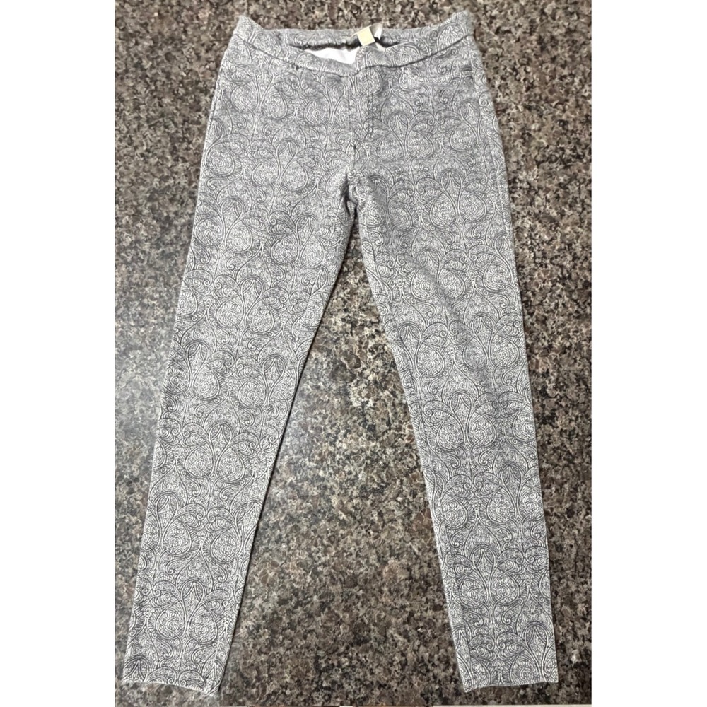 Michael Kors Womens Grey Paisley Skinny Leg Pull‎ On Pants Size S Jeggings